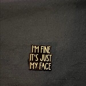 Black and White Enamel Pin